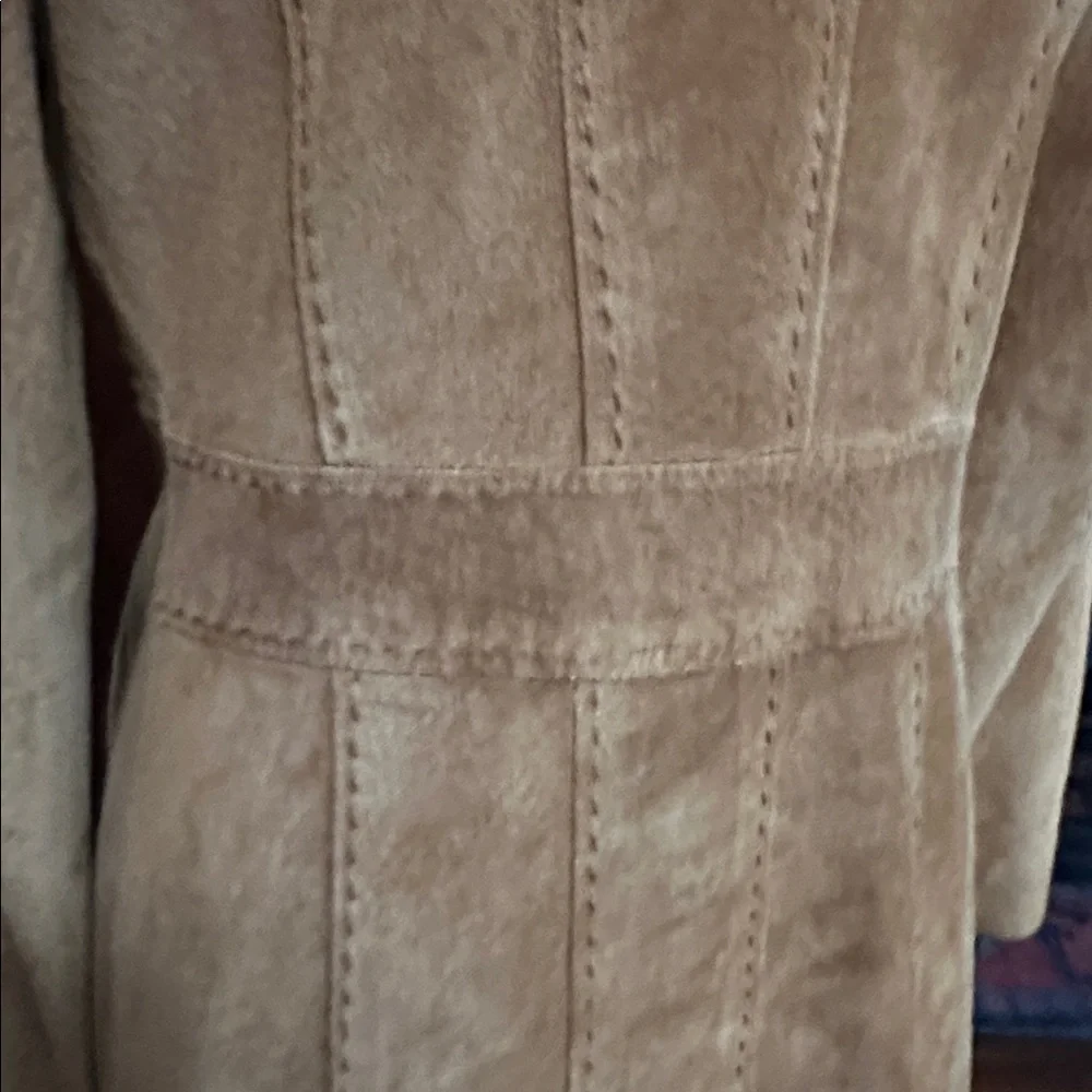 VINTAGE Y2K Express Suede Coat Sz 5/6 - Picture 7 of 11